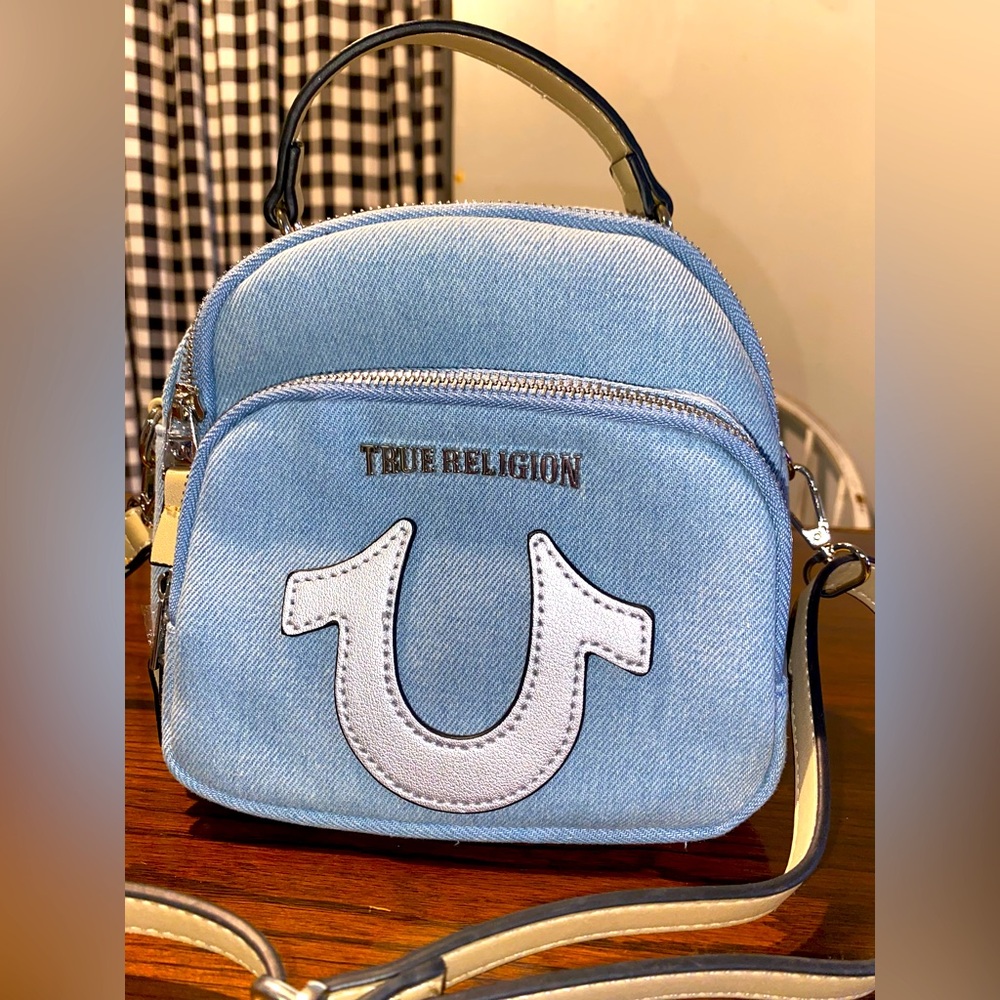 True Religion Blue Mini Backpack